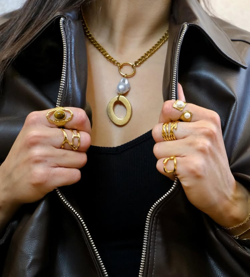 Mia - Bague en acier inoxydable