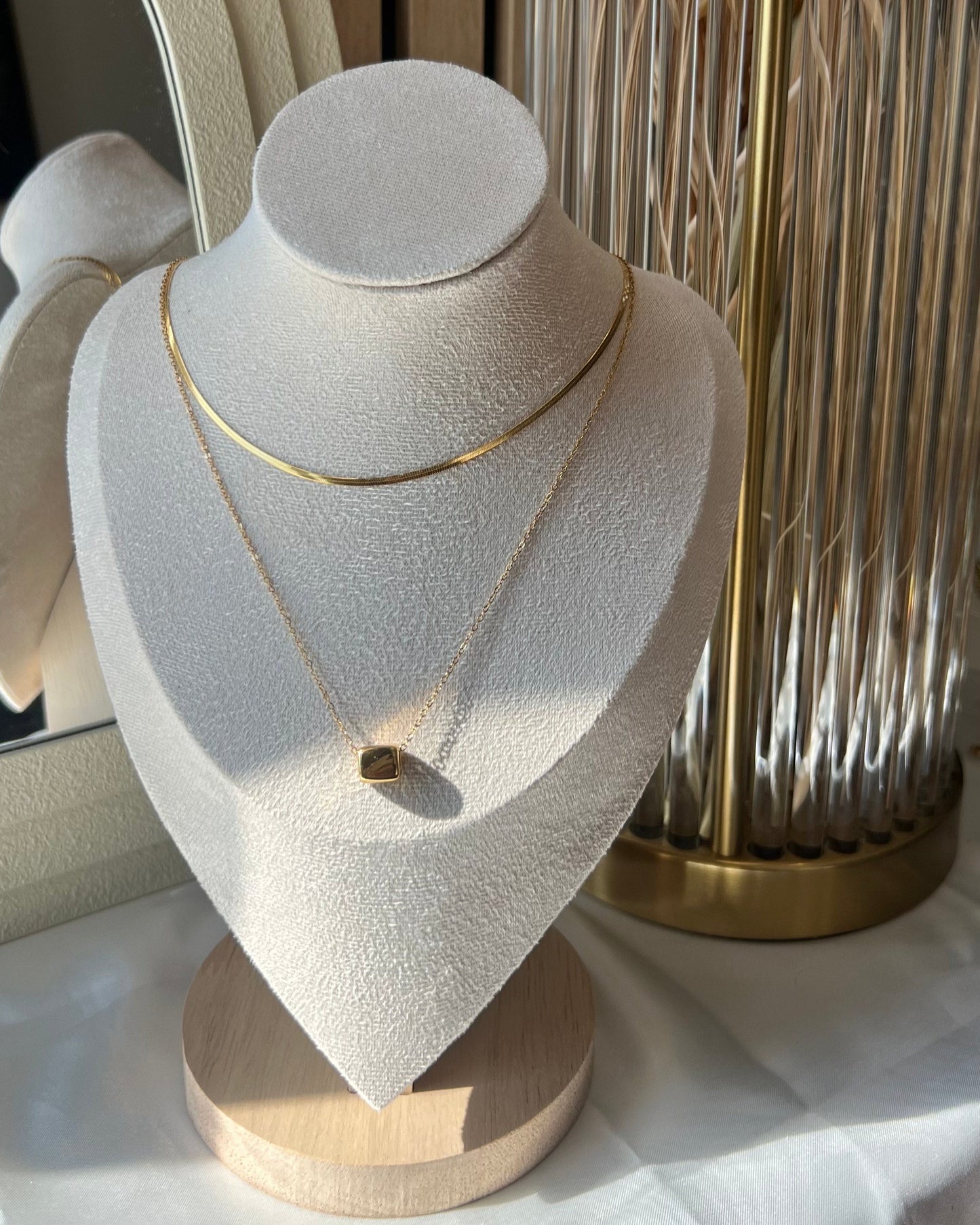 Linéa Cube - Collier en acier inoxydable