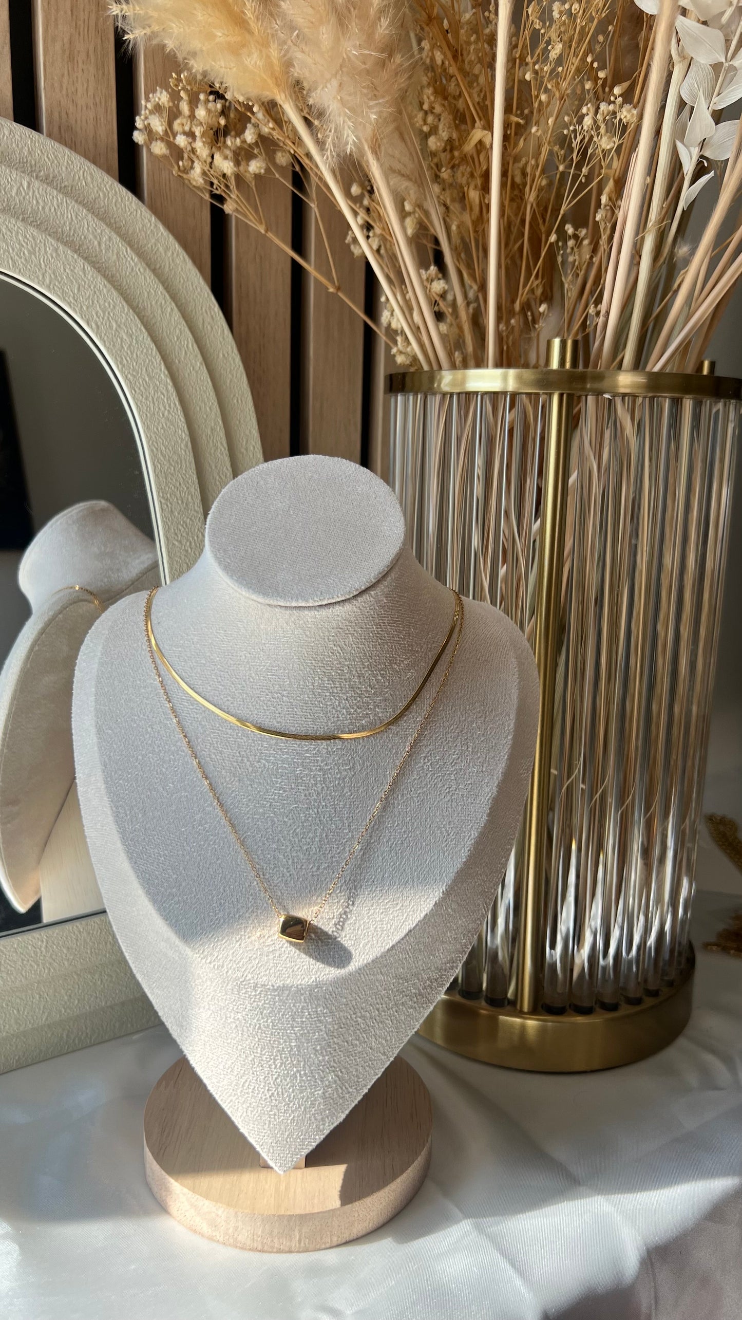 Linéa Cube - Collier en acier inoxydable