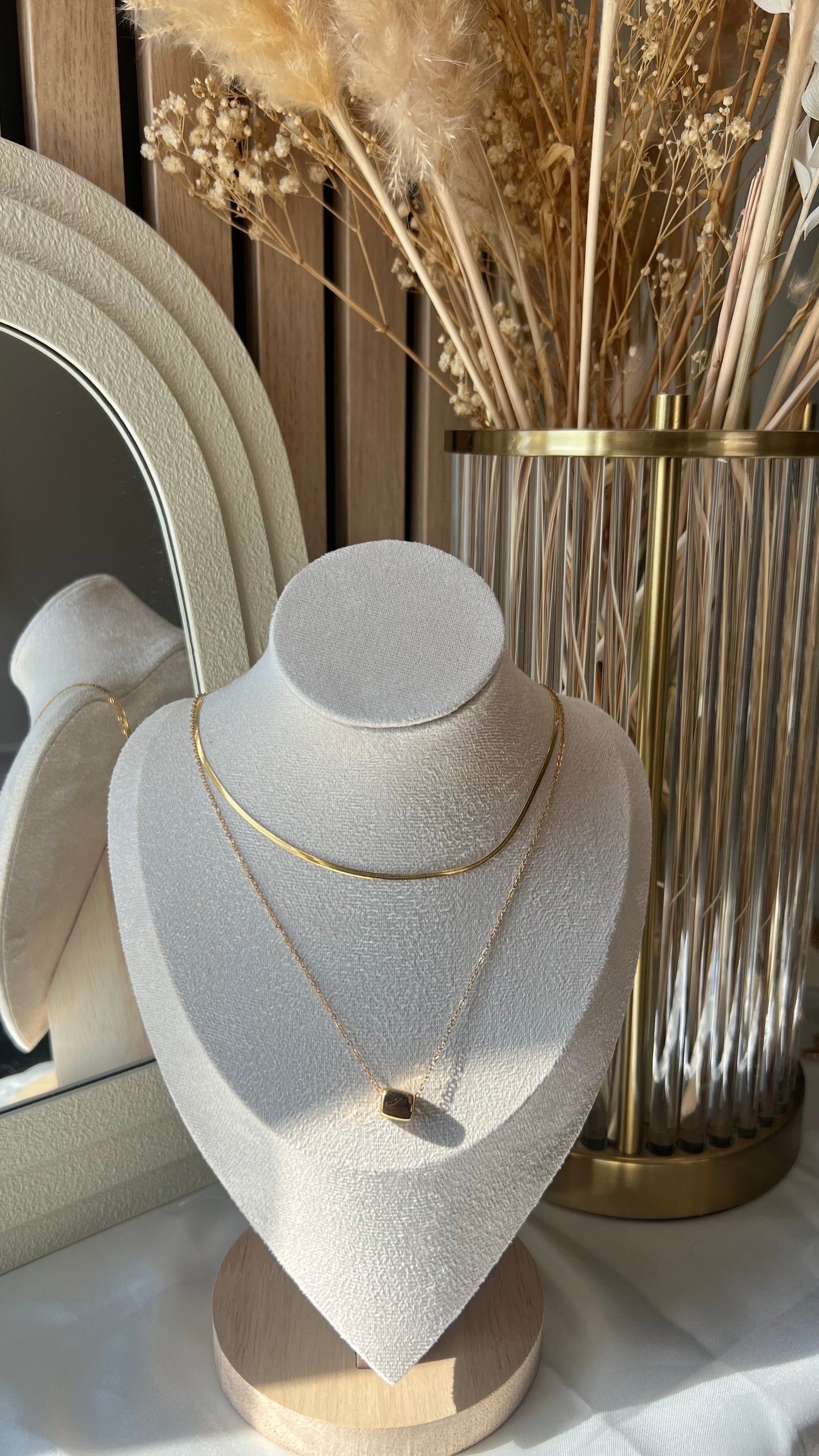 Linéa Cube - Collier en acier inoxydable