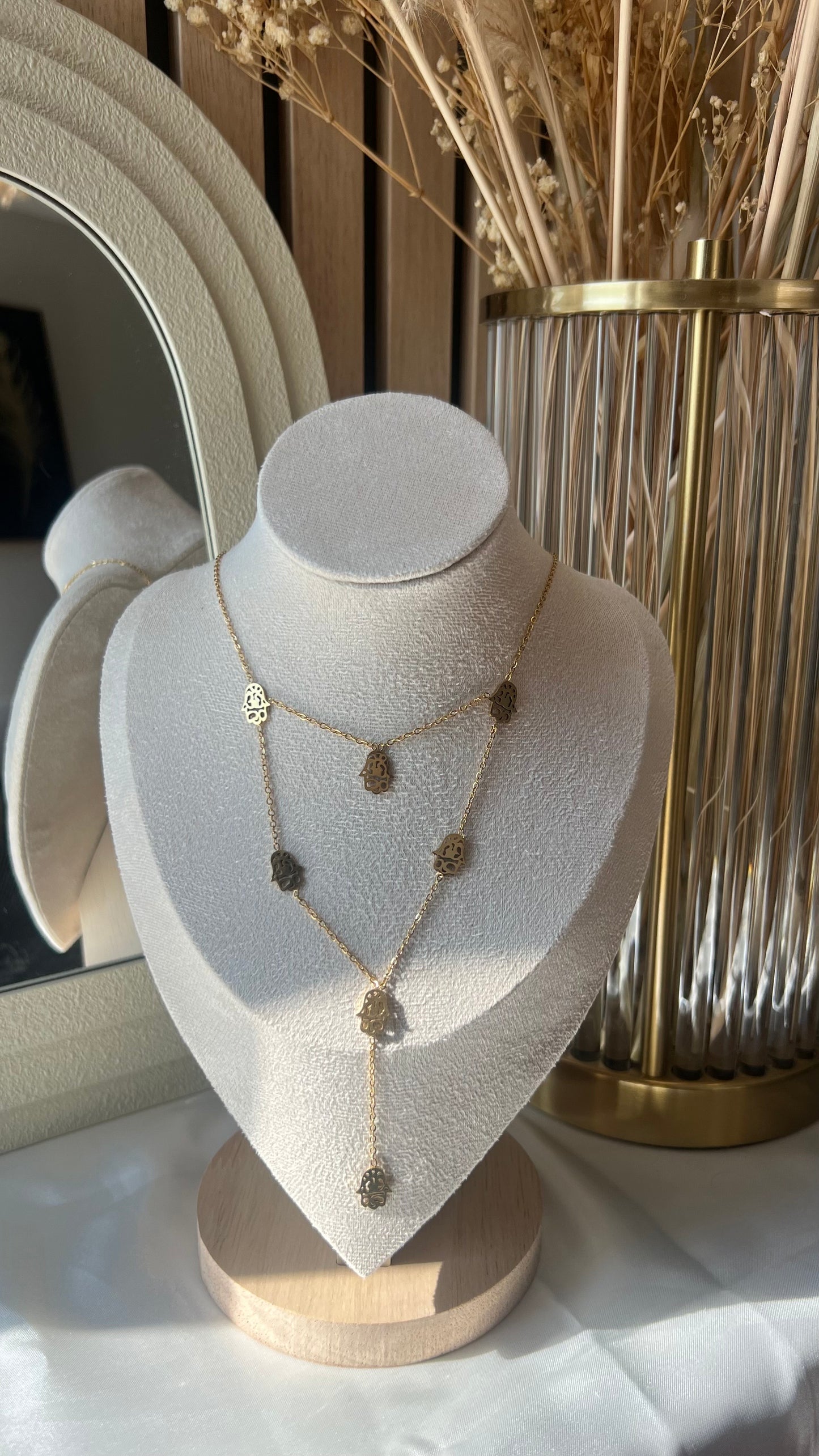 Main de Fatma - Collier en acier inoxydable