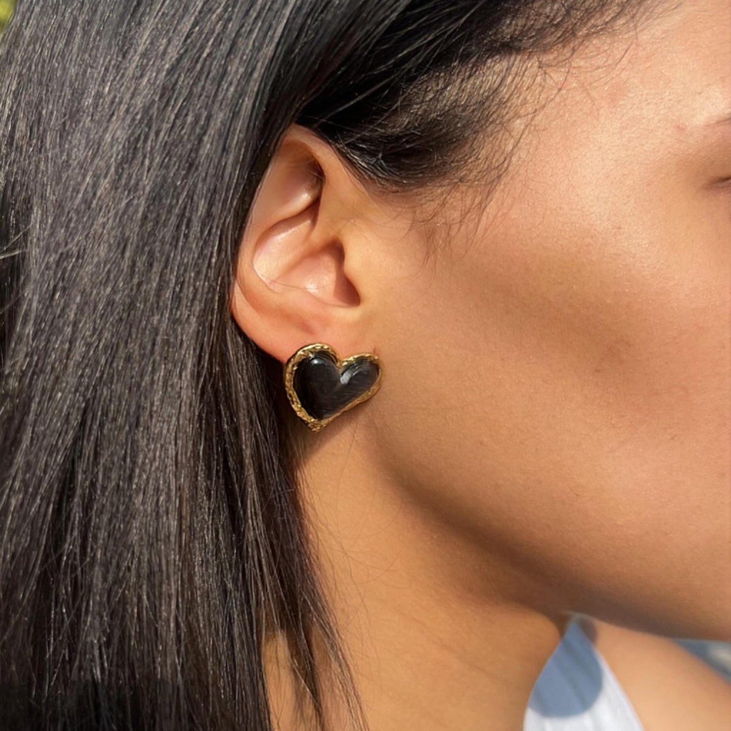 Athèna - Boucles d'oreilles en acier inoxydable