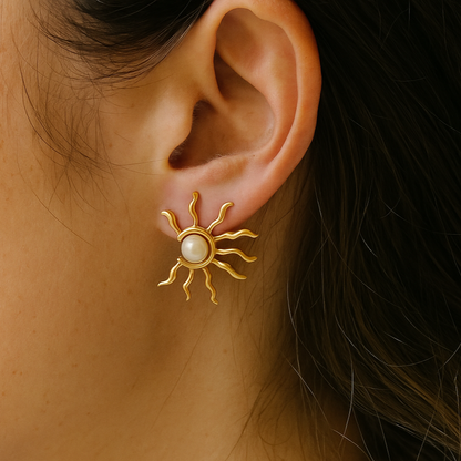 Salie - Boucles d'oreilles en acier inoxydable