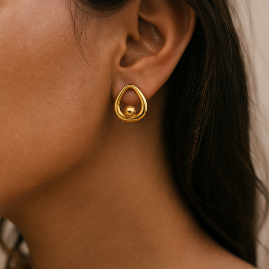Élyne  - Boucles d'oreilles en acier inoxydable