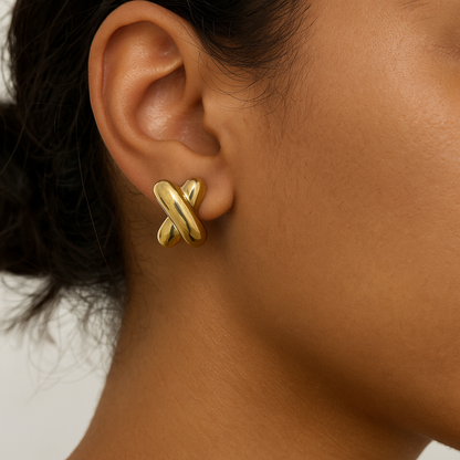 Noa - Boucles d'oreilles en acier inoxydable