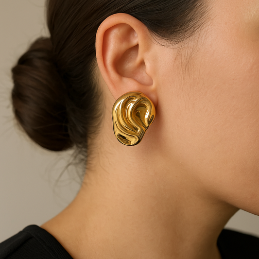 Gaïa - Boucles d'oreilles en acier inoxydable
