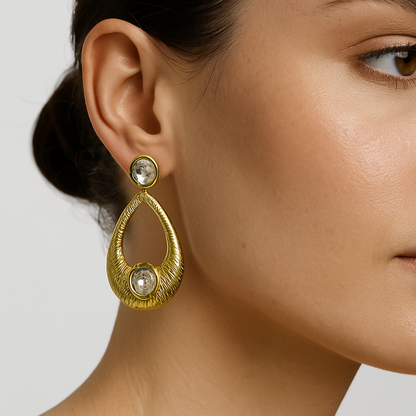 Alicia - Boucles d'oreilles en acier inoxydable