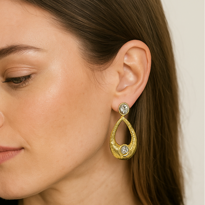 Alicia - Boucles d'oreilles en acier inoxydable