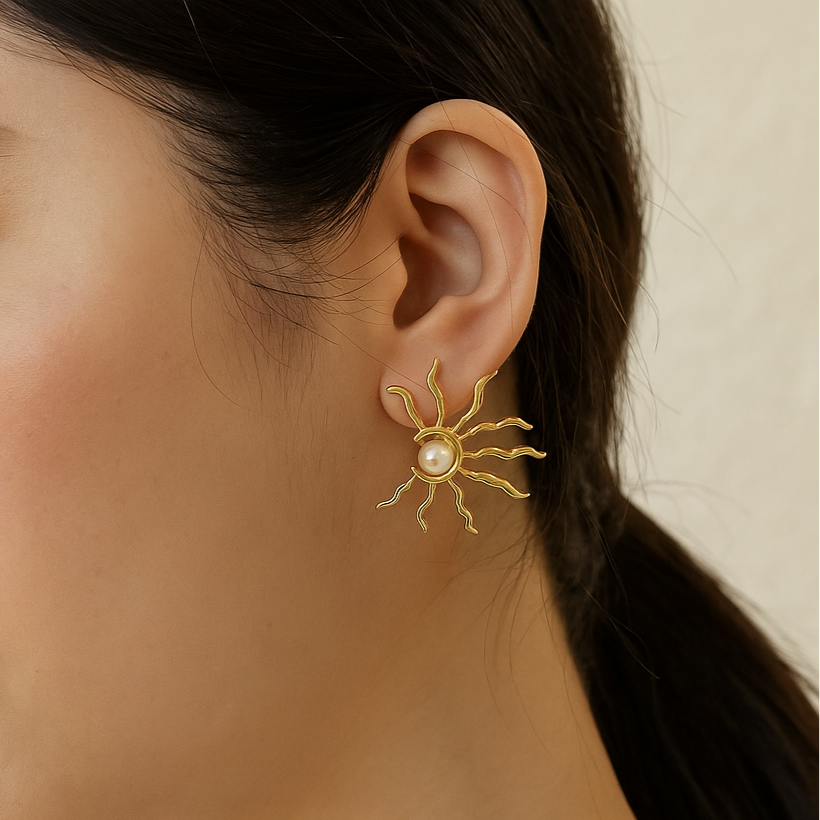 Salie - Boucles d'oreilles en acier inoxydable