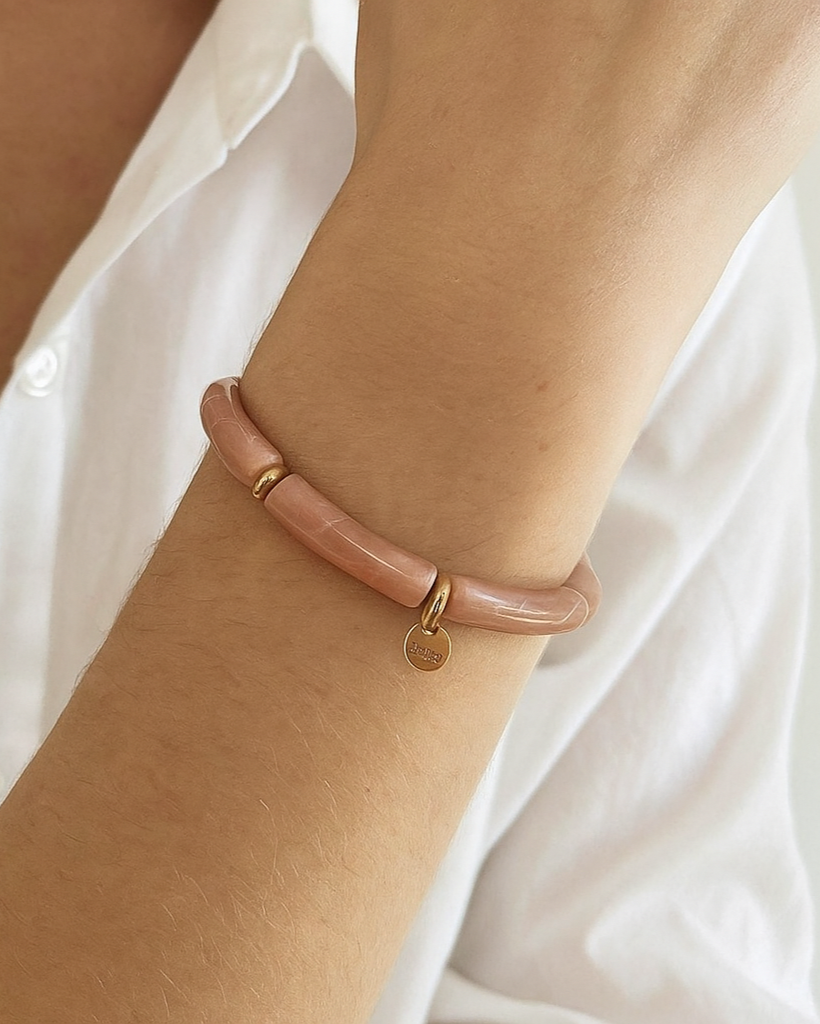 Élora rose - Bracelet en acier inoxydable