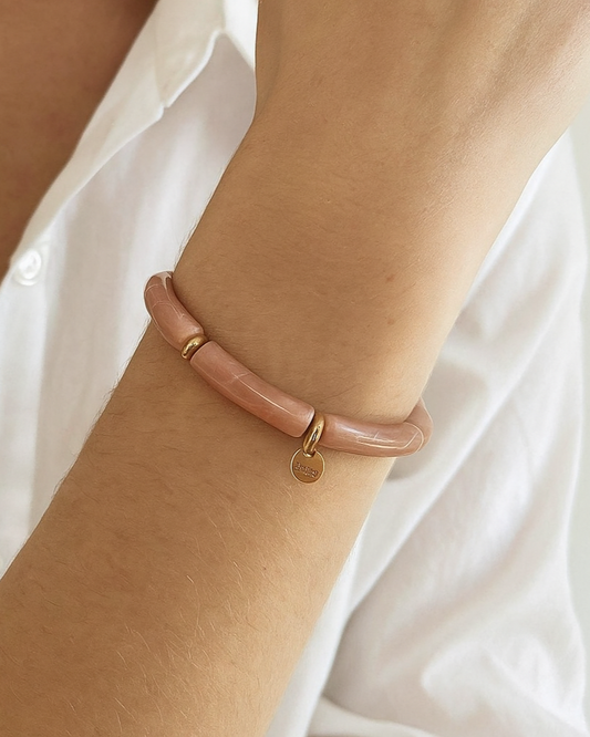 Élora rose - Bracelet en acier inoxydable
