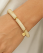 Élora beige - Bracelet en acier inoxydable