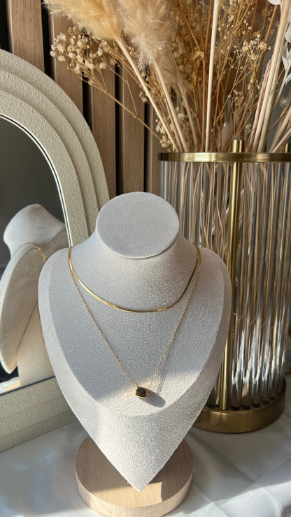 Linéa Cube - Collier en acier inoxydable
