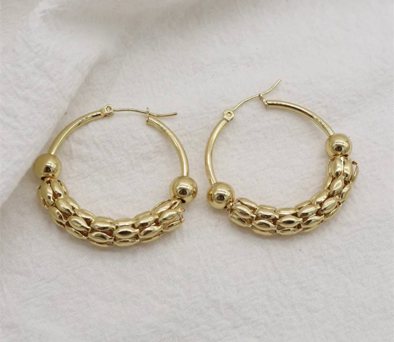 Lunara - Boucles d'oreilles en acier inoxydable