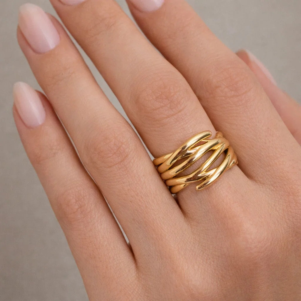 Aurélie - Bague en acier inoxydable