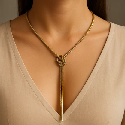Noeud de grâce - Collier en acier inoxydable