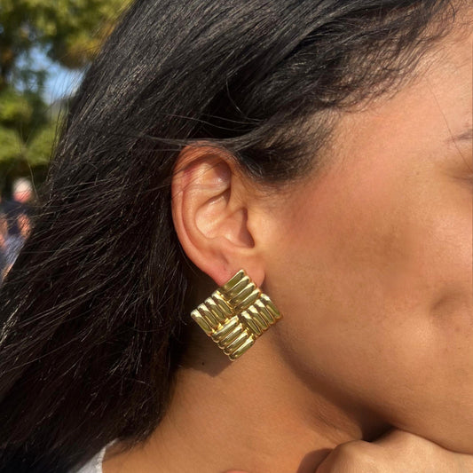 Anais - Boucles d'oreilles en acier inoxydable