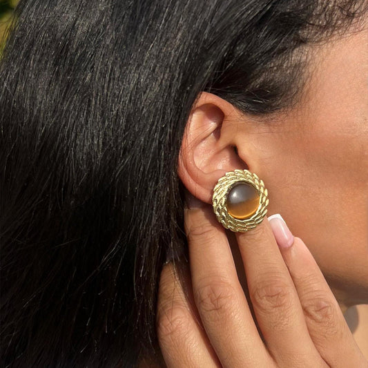 Solène - Boucles d'oreilles en acier inoxydable