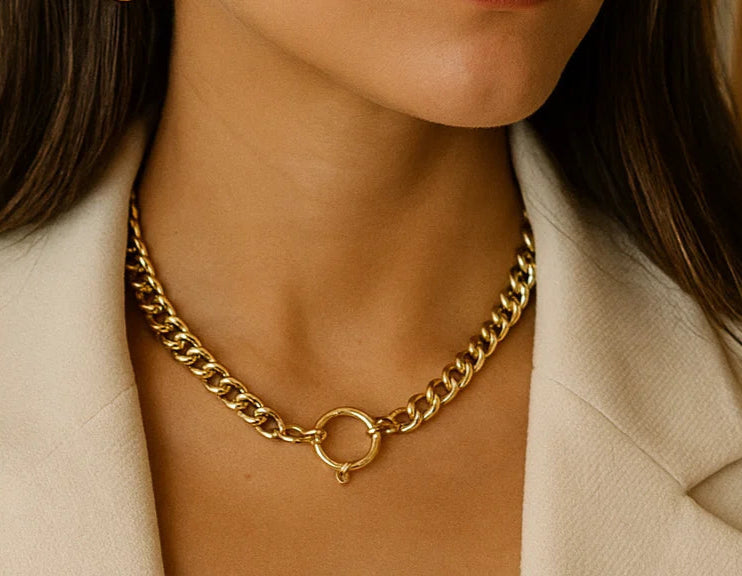 Aloria - Collier en acier inoxydable