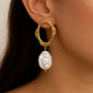 Perla Onda - Boucles d'oreilles en acier inoxydable