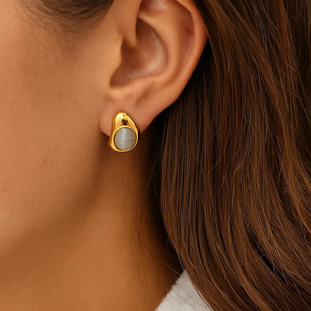 Nacara - Boucles d'oreilles en acier inoxydable