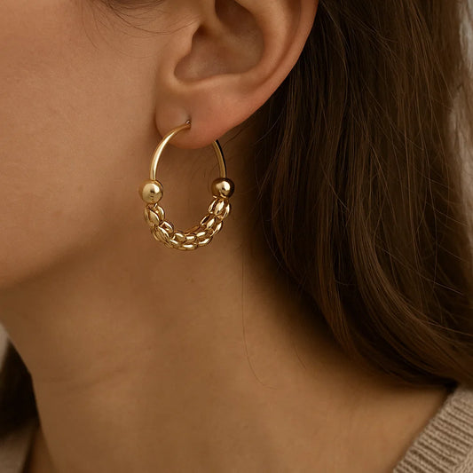 Lunara - Boucles d'oreilles en acier inoxydable